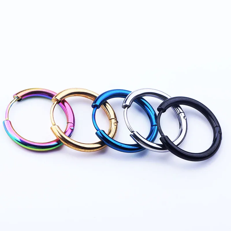 Серьги кольца из нержавеющей стали в стиле панк|earrings huggies|fashion hoop earringshoop earrings |