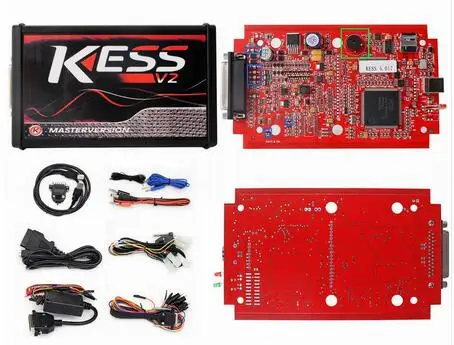 Бесплатный онлайн красный ЕС KESS V2 V5.017 kess v2 мастер OBD2 менеджер ЭБУ инструменты для программирования без маркера ограничен - Цвет: Red PCB KESS 5.017