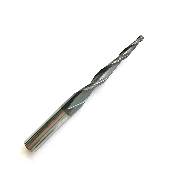 

1pc HRC55 R1.5*D8*45*85L*2F Tungsten solid carbide Coated Tapered Ball Nose End Mills taper and cone endmills