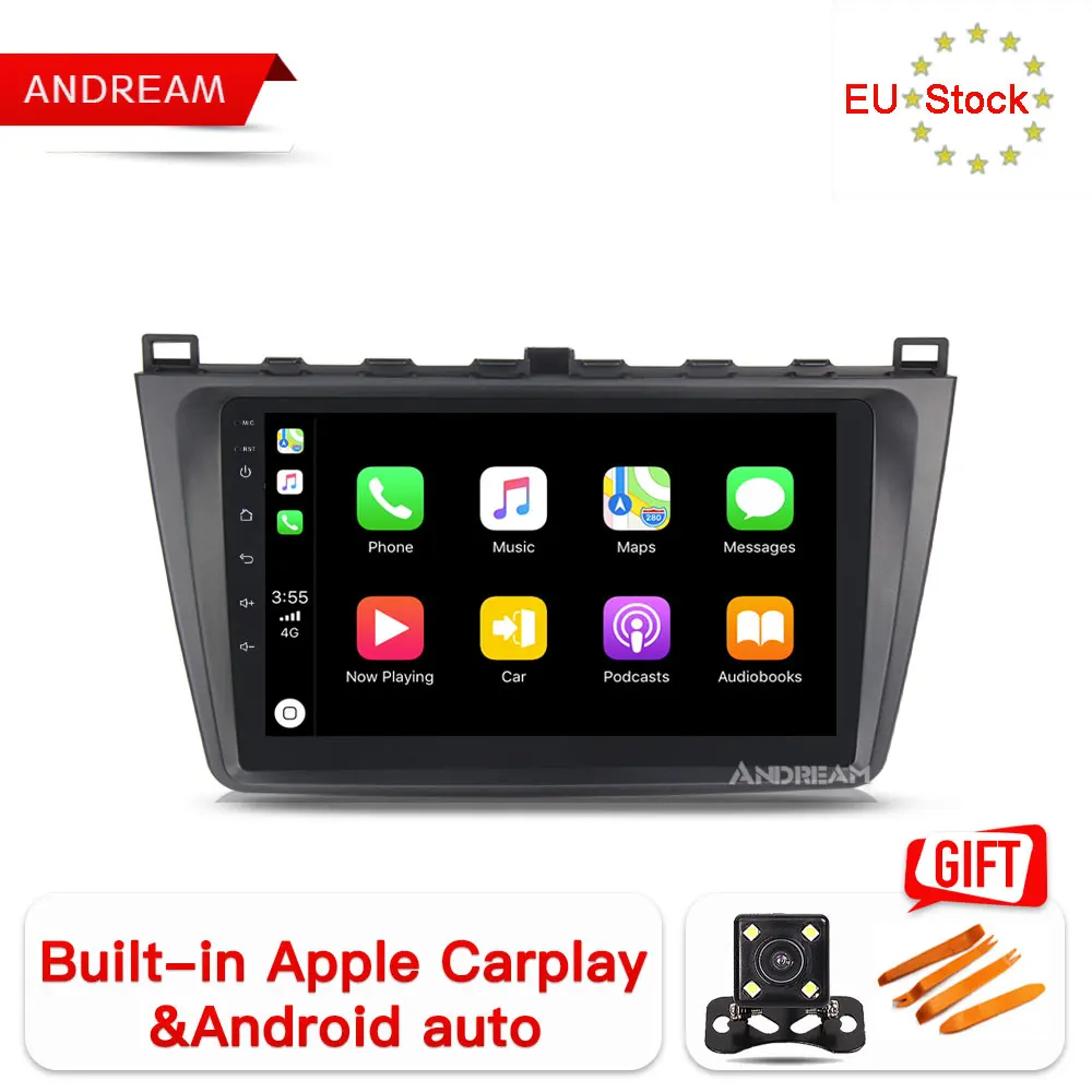 9 дюймов Android 8 1 carplay Octa ядерный 2G + 3 автомобильный dvd плеер для Mazda 6 2007 2012 ips gps