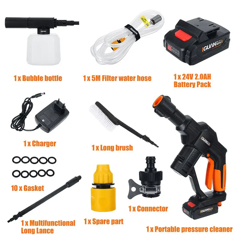 Автомобильная мойка 12 В портативная беспроводная водяная пушка высокого