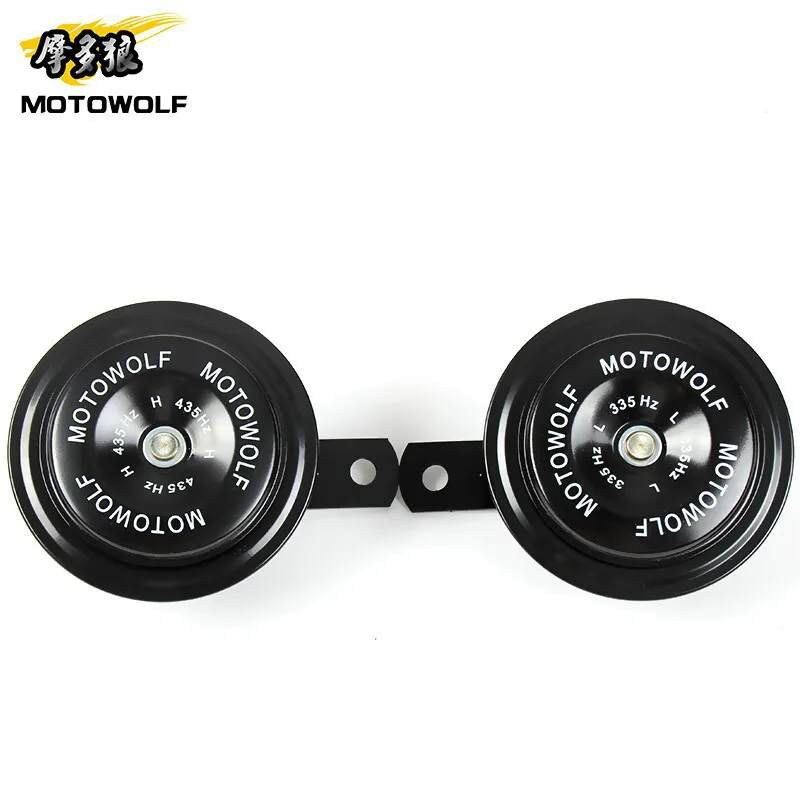 2 шт. мотоциклетные многоцветные клаксоновые звуковые сигналы 12 В громкий для