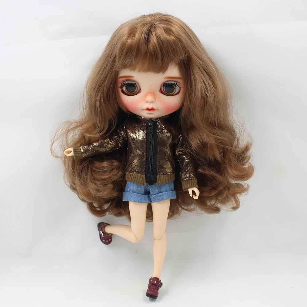 Одежда для куклы Blyth блестящее Коричневое Пальто костюм шарнирных кукол dbs 1/6|blythe
