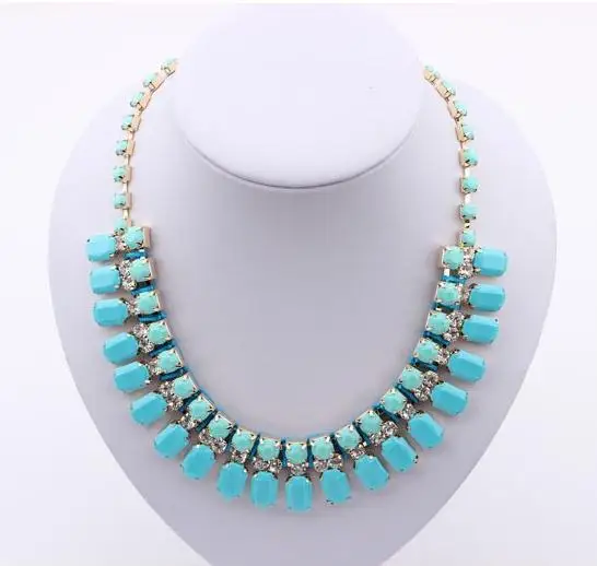 CX0450new style 2 colors oil drop zinc alloy statement choker chunky necklace jewelry for women | Украшения и аксессуары