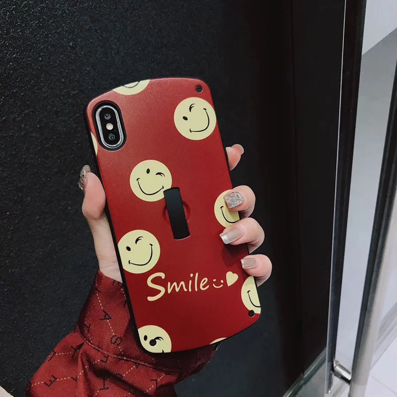 Силиконовый чехол с улыбающимся лицом для iphone X XS MAX XR скрытый чехол-подставка 6 7