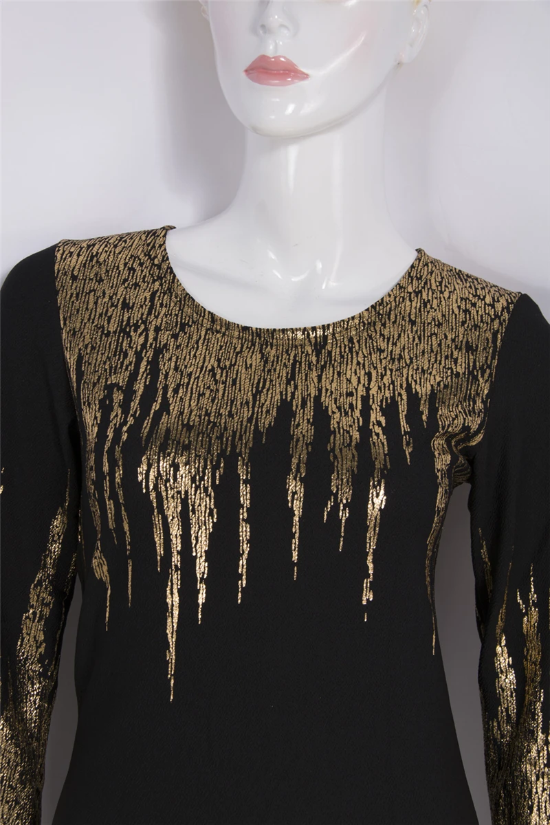 BAIBAZIN летнее Новое Африканское женское платье из бронзовой пены тонкое с длинными