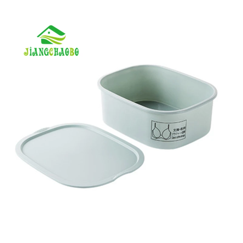 1 Grid Blue JiangChaoBo Sub-Box Нижнее белье Ящики для хранения нижнего белья носки для хранения решетки домашний пластиковый бюстгальтер нижнее белье коробка для отделки - Цвет: 1 Grid Blue