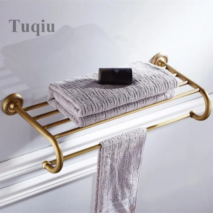 Античный бронзовый фиксированный держатель для банных полотенец настенная