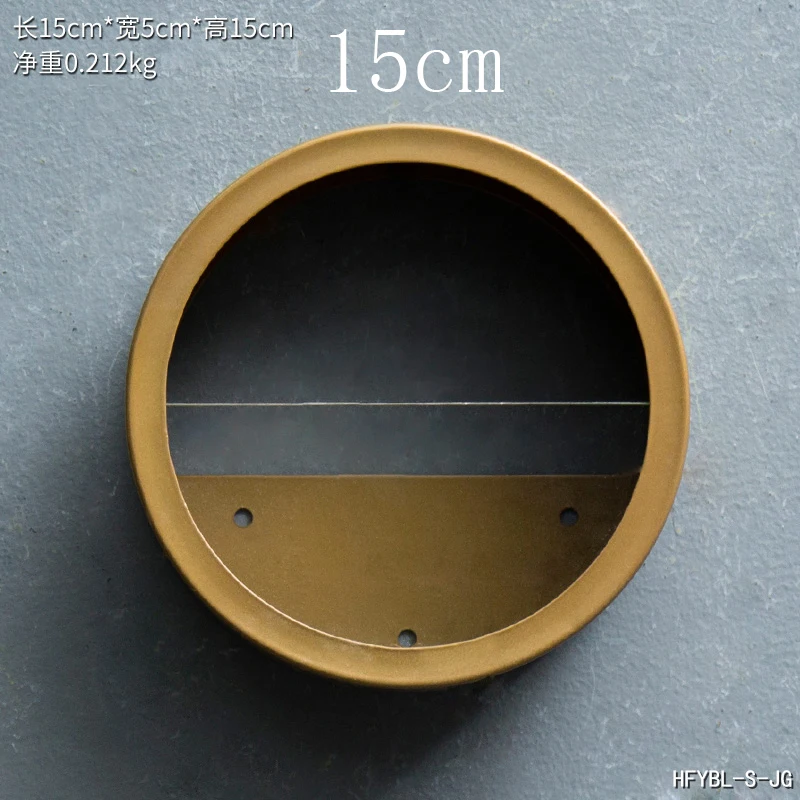 D15cm Креативная металлическая настенная ваза, подвесная однотонная цветная короткая Цветочная подставка для растений, вазы, бонсай, цветочная корзина, элемент декора, украшение для рукоделия - Цвет: D15cm
