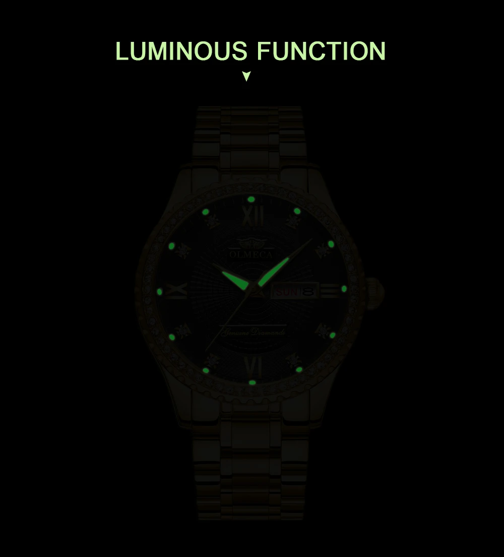 Часы OLMECA модные Роскошные повседневные мужские наручные часы из нержавеющей