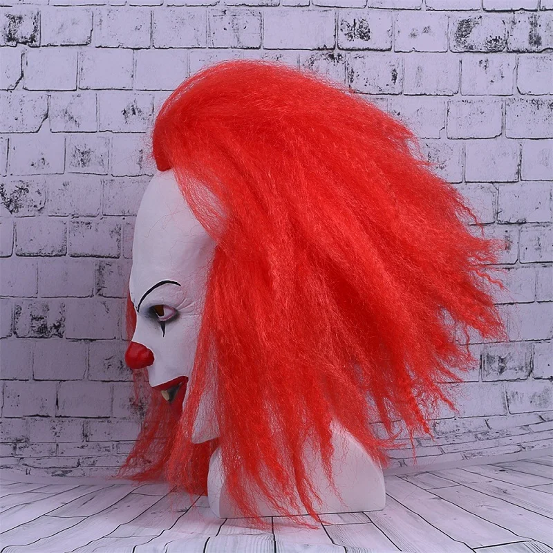 Маска из фильма Stephen King's It маска Pennywise маски для косплея красные волосы клоун