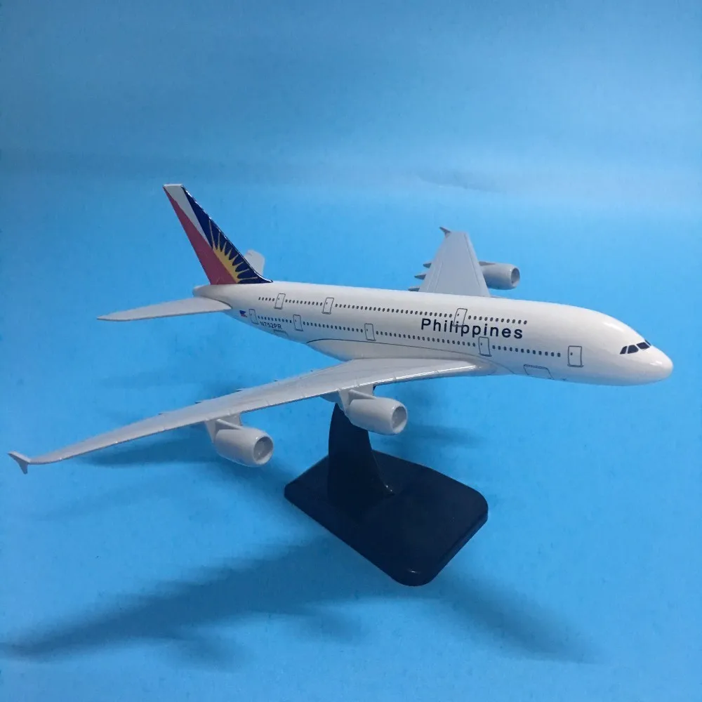 Модель самолета JASON TUTU 20 см модель Филиппинский Аэробус A380 из литого металла 1:200