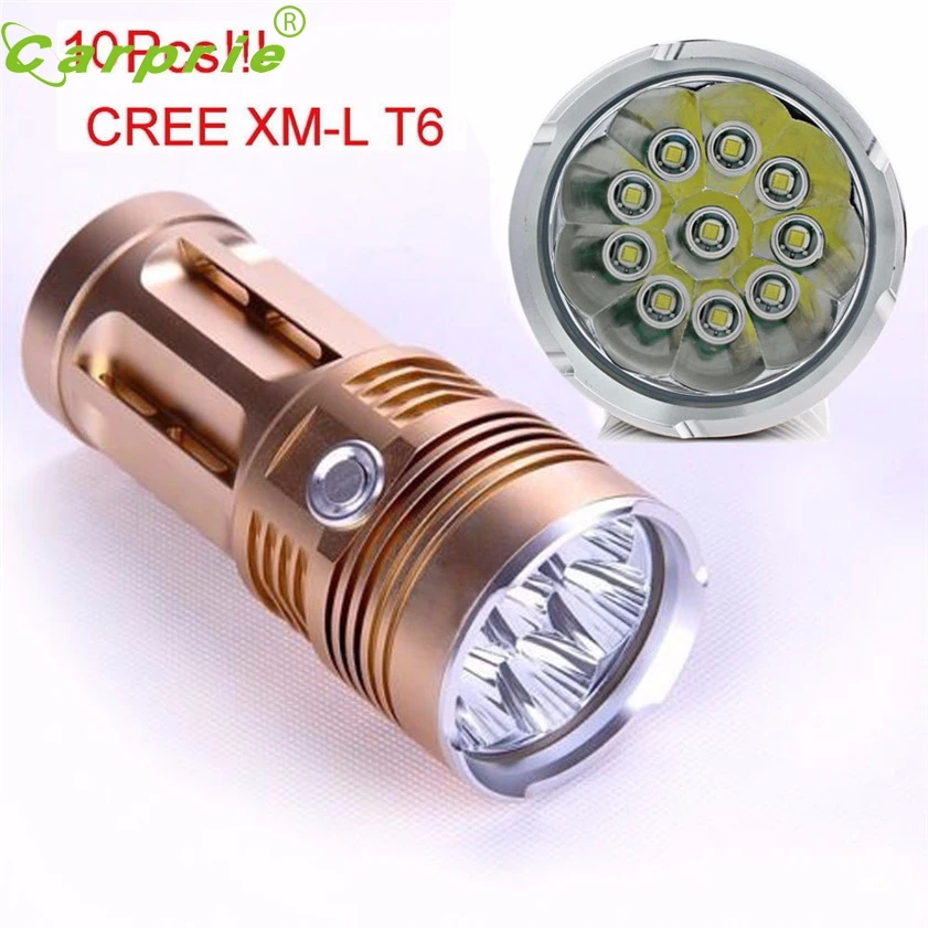 Светодиодный фонарь SKYRAY 10 x CREE XM L T6 25000LM 4x18650 для охоты Прямая поставка|hunting lamp|t6 led