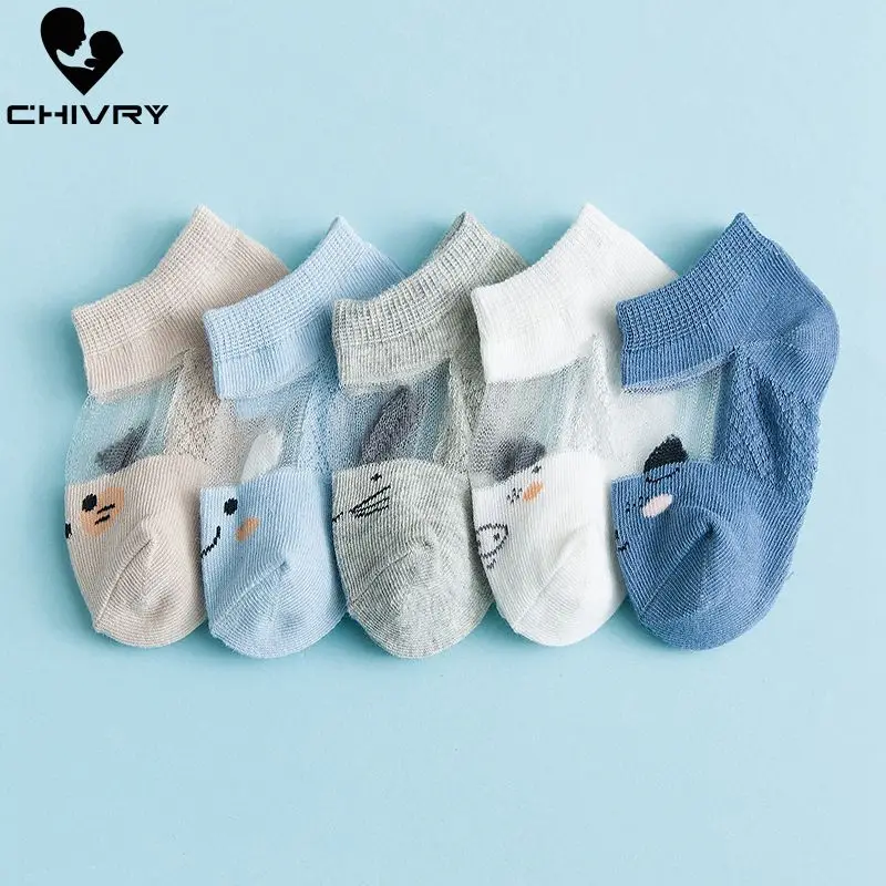5 пар/лот носки для малышей летние тонкие сетчатые новорожденных девочек