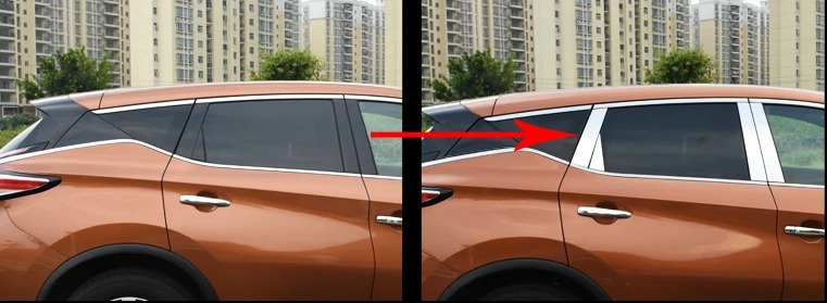 8 шт. украшение средней колонки окна автомобиля для Nissan Murano 2015 | Автомобили и