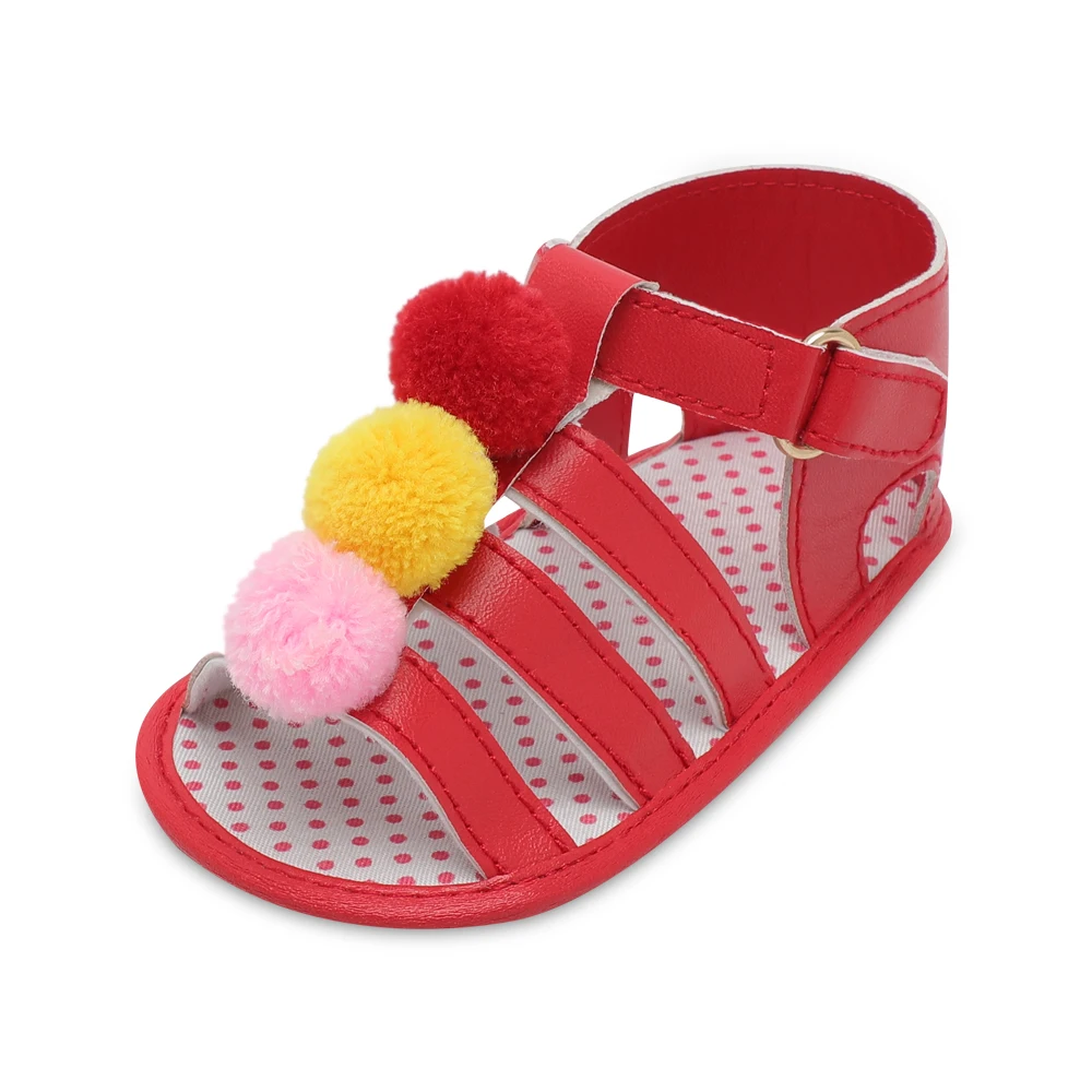 Мода Лето Младенцы Детские сандалии для девочек мягкая подошва кроватки