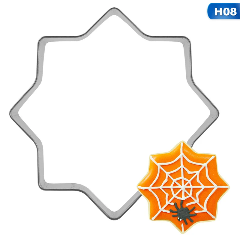 1827H08 DIY различные формочки для печенья из нержавеющей стали формы для печенья инструменты для приготовления пищи Летучая мышь/Призрак/Тыква металлические формочки для Хэллоуина - Цвет: 1827H08