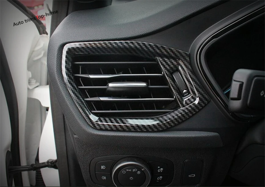 Yimaautotrim боковой Кондиционер AC выход вентиляционная крышка отделка Подходит для Ford Focus углеродное волокно/внутренние молдинги