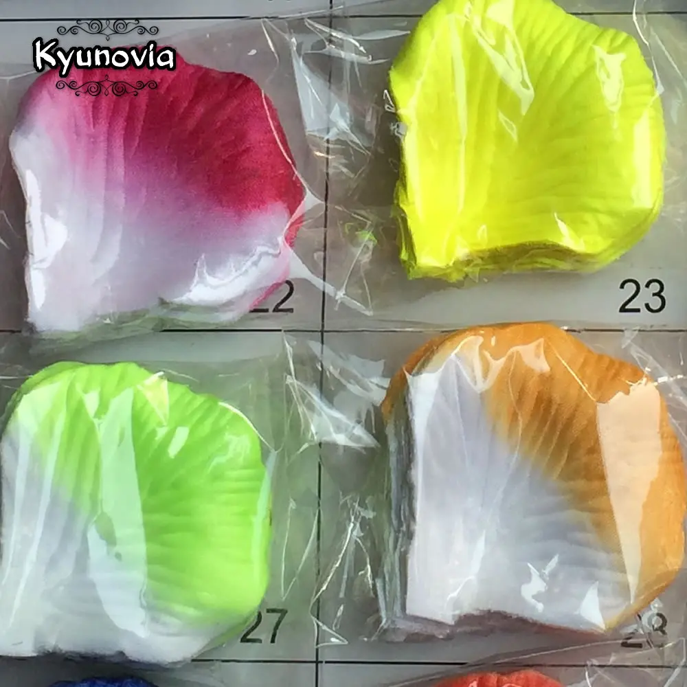 Kyunovia 1000 шт Искусственные лепестки роз цветок девушка бросок Шелковый лепесток искусственные лепестки для свадьбы конфетти вечерние украшения события FR03