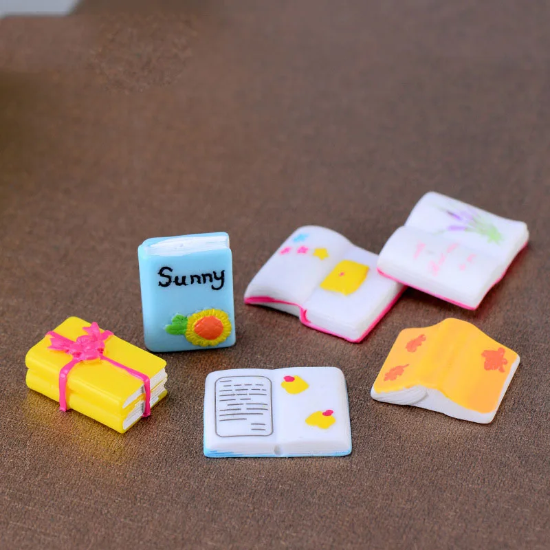 Kawaii Мини Книга в форме дома Сказочный Сад миниатюра фигурки из смолы украшение