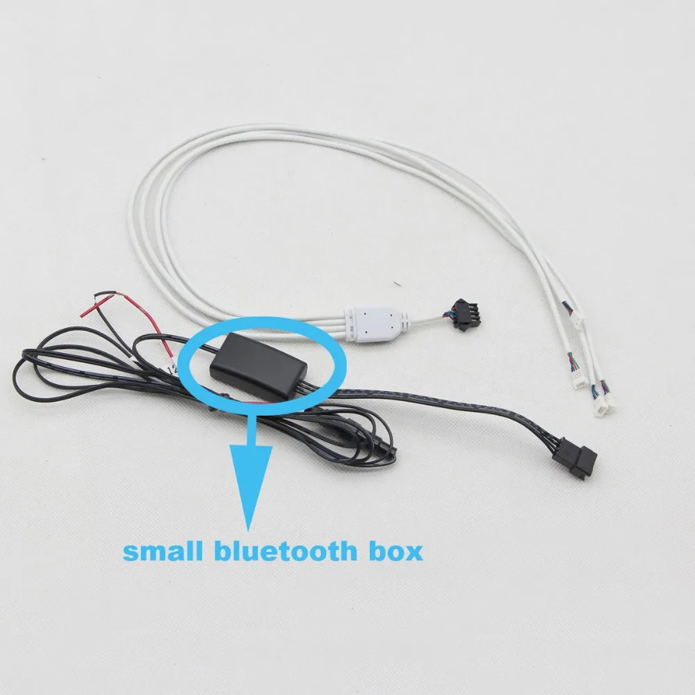 Автомобильная фара RGB Angel Eyes кольцевая Bluetooth беспроводная RF ИК контроллер DRL для