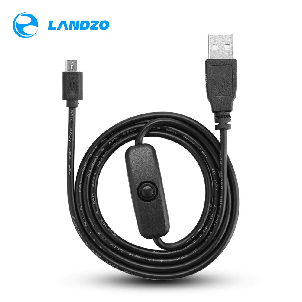 Зарядный кабель для Raspberry Pi 3/2 / B + A Micro USB модулей длина 1 м с выключателем