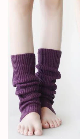 purple Танцы legwarmer женские балетки разминки длинные legwarmer зима Танцы одежда бедра гетры до колена протектор - Цвет: purple