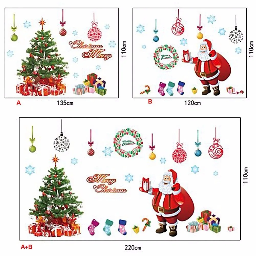 DIY Наклейка на стену с надписью &quotMerry Christmas&quot виниловые наклейки съемная