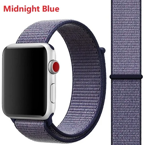 3 Мягкий нейлоновый ремешок для Apple Watch 44 мм 40 мм 42 мм 38 мм 1 2 3 4 браслет ремешок для iWatch 44 мм 40 мм ремешок+ защита экрана - Цвет: 3