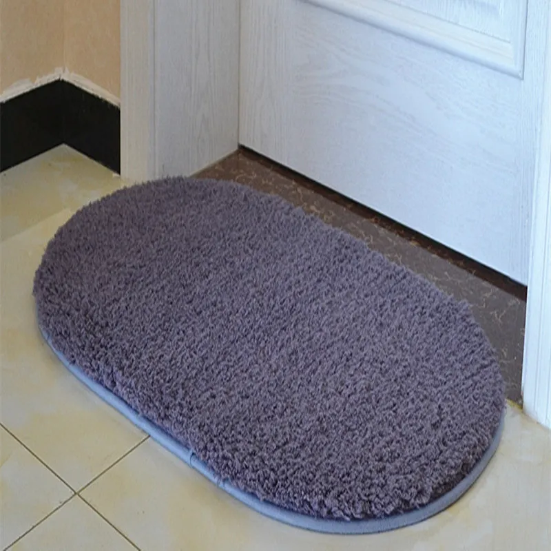 Ash Purple Высококачественный коврик для ванной комнаты, мягкие противоскользящие напольные коврики, коврик для ванной, дверной коврик для ног, твердый пол, ковер для туалета и ковер - Цвет: Ash Purple