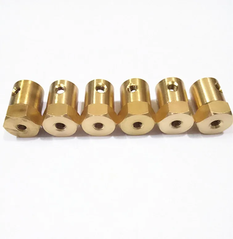 

6MM BRASS HEX COUPLING FOR 48MM PLASTIC OMNI WHEEL 18059