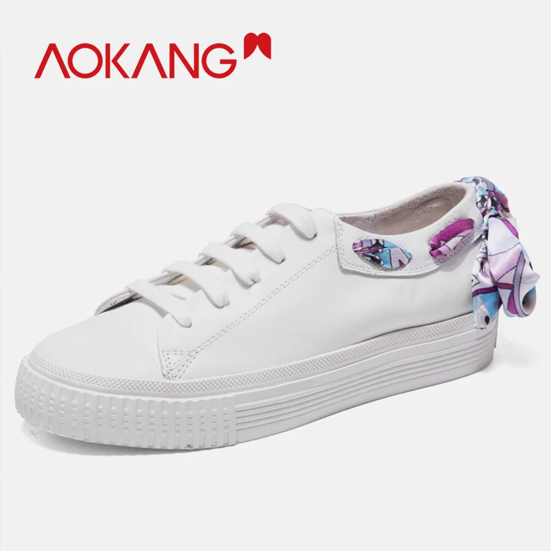 Женская Повседневная обувь AOKANG удобная дышащая на плоской подошве со шнуровкой
