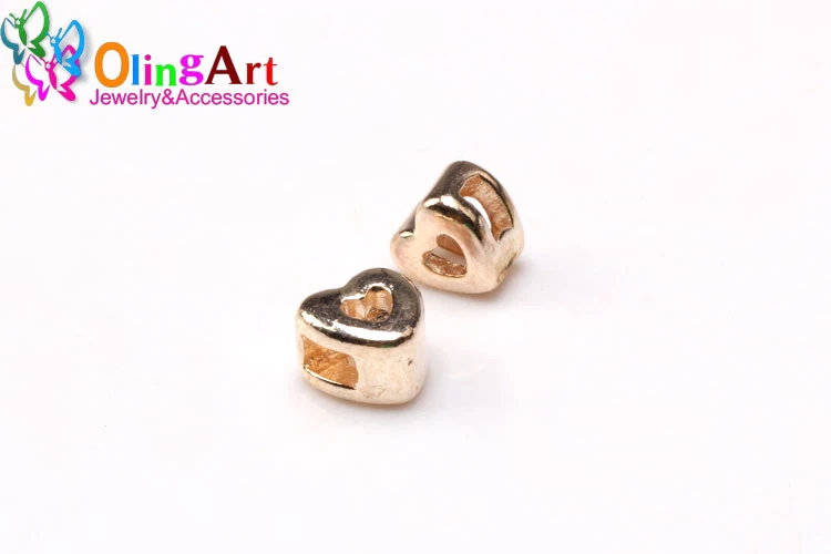 Olingart 30 шт. 3*2 мм Подвески крестообразной формы сердца бусины для нанизывания тибетского серебра Поиск браслет ювелирных изделий DIY ручной работы