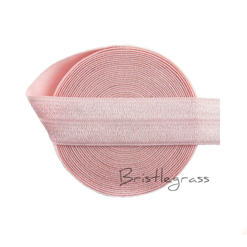 Блестящая трава 5 ярдов 3/4 &quot20 мм пастельно зеленый FOE Fold Over Elastic Spandex Satin Bands