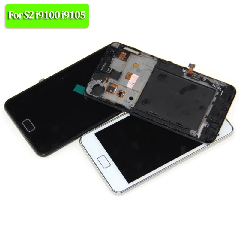 Для samsung Galaxy S2 I9100 I9105 ЖК дисплей с кодирующий преобразователь сенсорного экрана в