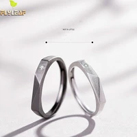 925 sterling silver rings for women cubic zirconia water chestnut couple open ring men femme fine jewelry student gift loves