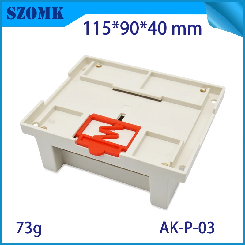 10 шт./лот черный корпус из АБС-пластика для электроники din rial Корпус din-рейки 115*90*40