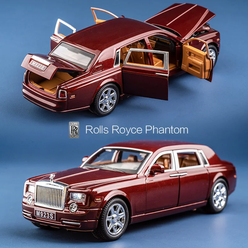 1:24 из сплава Rolls Royce Phantom удлиненные игрушки литые под давлением модели автомобилей металлические машины мини мальчик подарочная коллекция для детей