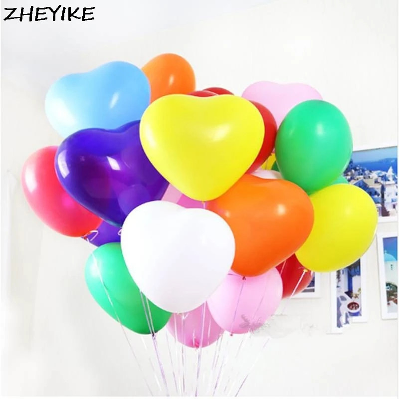ZHEYIKE 10 шт./компл. дюймов сердце гелиевые воздушные шары свадьба день рождения