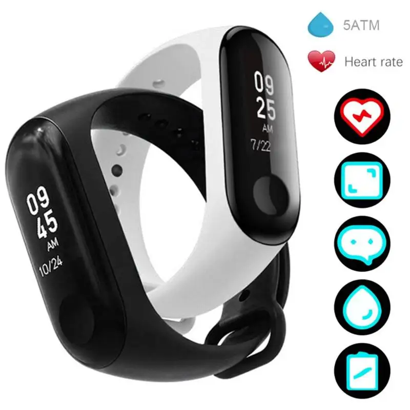 Спортивный ремешок Xiaomi Mi Band 3 4 силиконовый для часов xiaomi mi сменный смарт браслет
