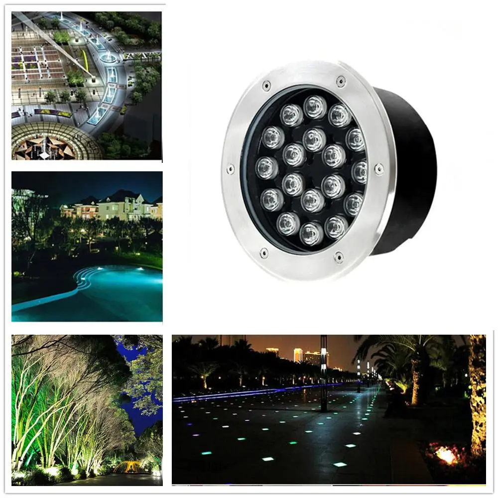 18 Вт IP65 LED наземный садовый светильник Круглый подземный свет ландшафтный путь