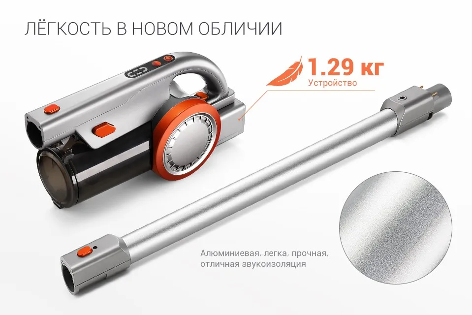 Беспроводной вертикальный пылесос Puppyoo A9(LED-подсветка
