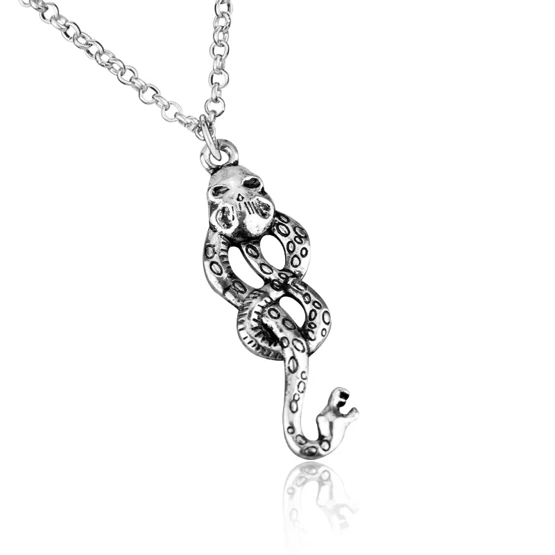 Горячая Moive Поттер змея Одиночная Подвеска Ожерелье Длинная цепочка ожерелье