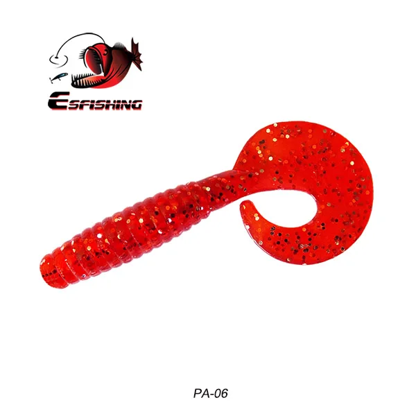 Esfishing мягкие приманки для рыбалки JKCT 80 80 мм 5 г 6 шт. Grub силиконовая Приманка воблер Pesca Isca искусственные рыбные аксессуары - Цвет: PA06