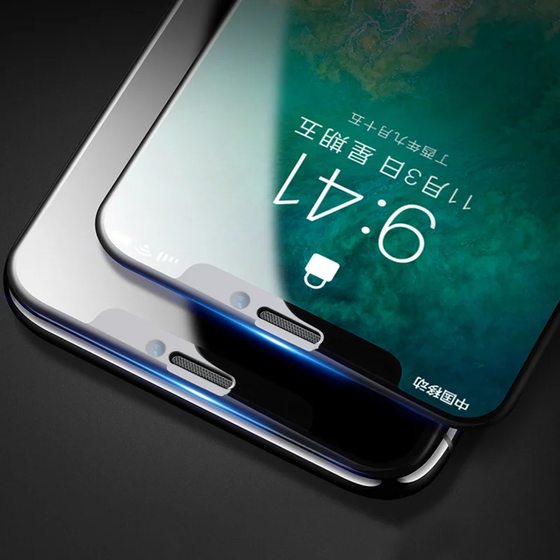 Защитное стекло для экрана протектор для iPhone X закаленное стекло для iPhone 7 10 XS xs MAX XR 7 8 Plus полное покрытие пленка 9H протектор