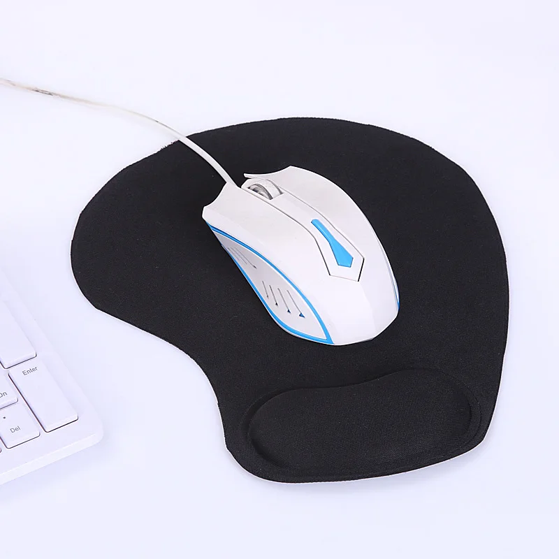 10 шт. наручные Комфорт Мышь Pad черные тонкие запястья Relax мат оптический