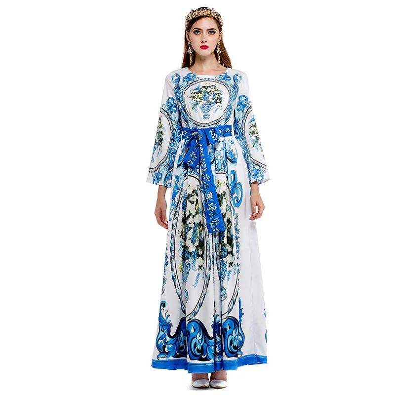 Плюс Размеры взлетно-посадочной полосы платье 2017 Для женщин Элегантный Винтаж