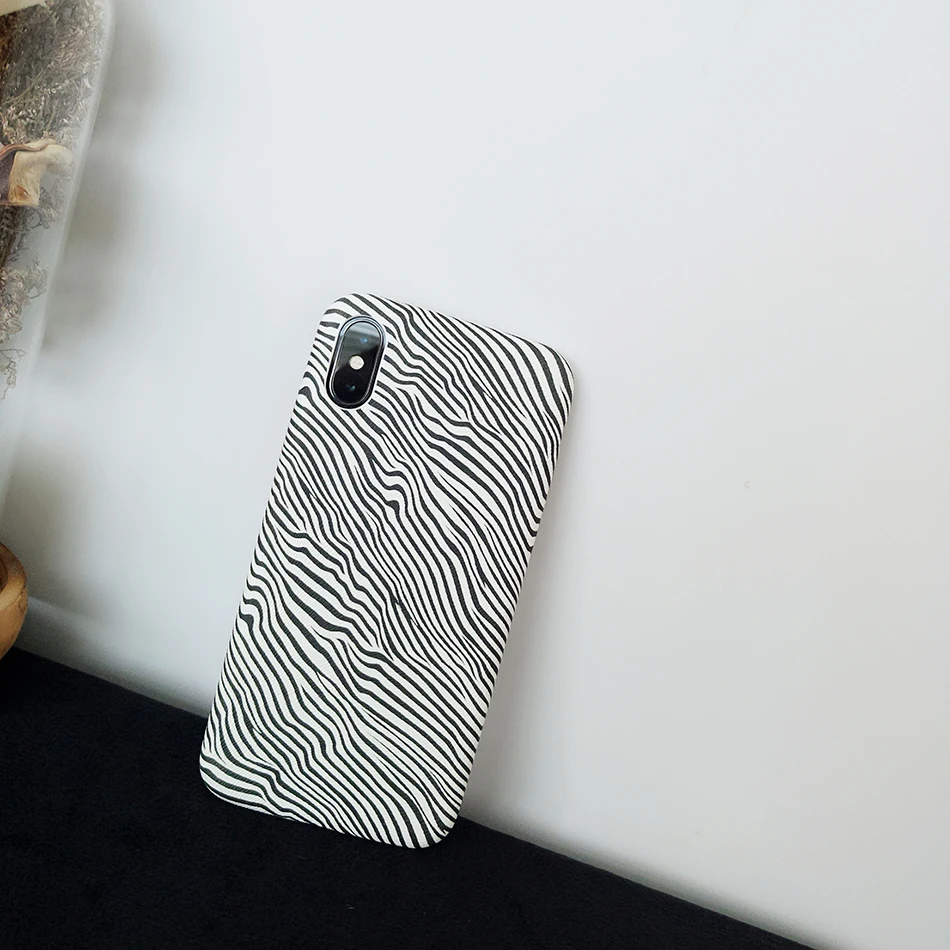 В полоску из искусственной кожи Бизнес чехол для телефона iPhone 6 6S 7 8 Plus X