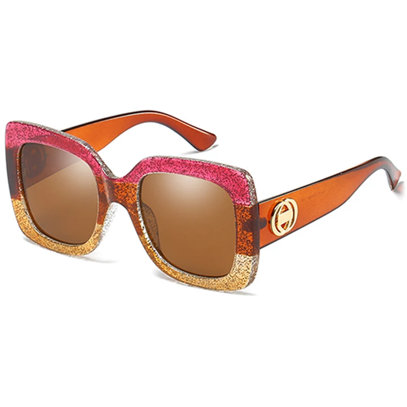 QF003-C4 SOZOTU Polarized Sunglasses Women Fashion Brand Designer Driver Square Sun Glasses For UV400 Female Driving Oculos de sol QF003 - Цвет линз: QF003-C4