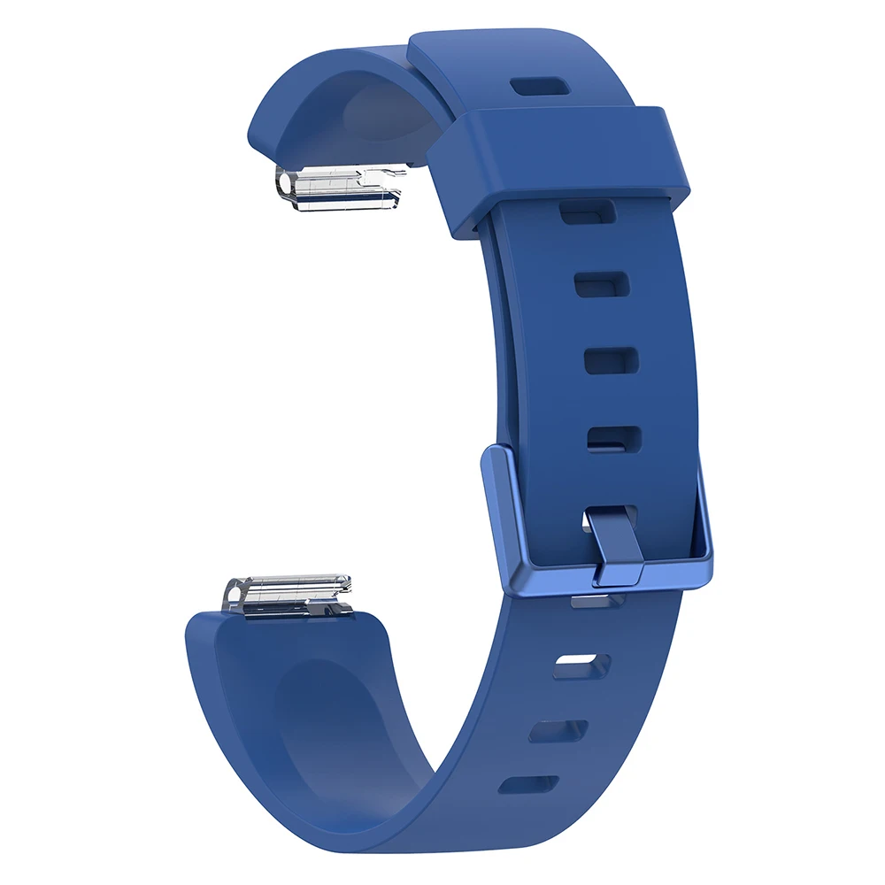 Dark blue Замена Смарт часы ремешок для Fit bit Inspire/Inspire HR мягкий силиконовый ремень S L размер для мужской женский браслет - Цвет: Dark blue